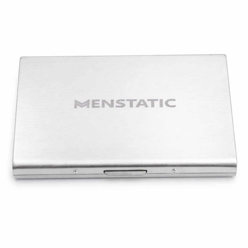 SILVER PUSH BUTTON METAL CARD HOLDER