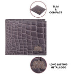 Load image into Gallery viewer, CROCO HORIZONTAL WALLET SLATE GREY
