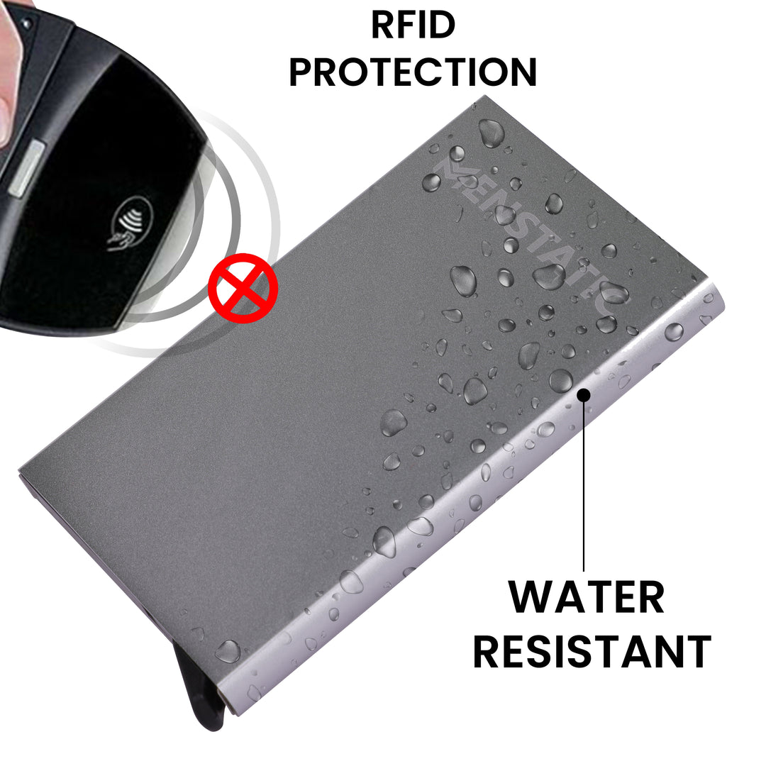 SILVER SLIDER METAL CARD HOLDER