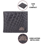 Load image into Gallery viewer, CROCO HORIZONTAL WALLET GREY
