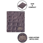 Load image into Gallery viewer, CROCO VERTICAL WALLET SLATE GREY
