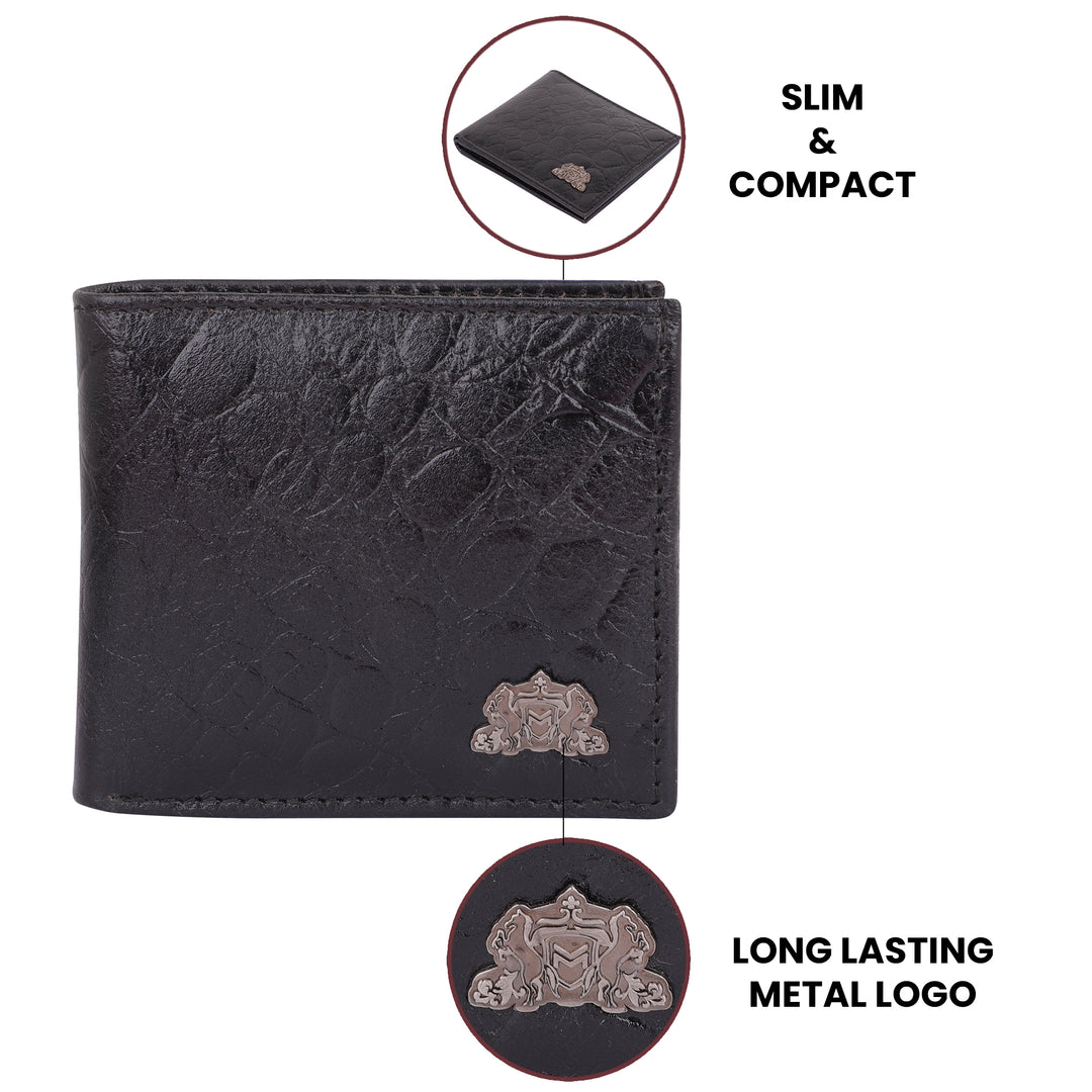 CROCO HORIZONTAL WALLET BLACK