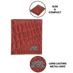 Load image into Gallery viewer, CROCO VERTICAL WALLET TAN
