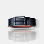 Load image into Gallery viewer, MATTE BLACK PLAIN BUCKLE LIGHT BROWN &amp; BLACK BELT