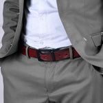 Load image into Gallery viewer, MATTE BLACK PLAIN BUCKLE HAMMERED WINE BELT