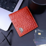 Load image into Gallery viewer, CROCO HORIZONTAL WALLET TAN