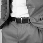 Load image into Gallery viewer, GREY PLAIN BUCKLE DARK BROWN &amp; BLACK BELT