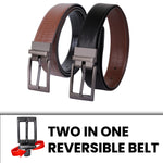 Load image into Gallery viewer, GREY PLAIN BUCKLE CROCO LIGHT BROWN &amp; BLACK BELT
