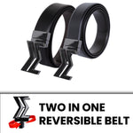 Load image into Gallery viewer, BLACK LOGO BUCKLE DARK BROWN &amp; BLACK BELT
