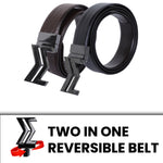 Load image into Gallery viewer, BLACK LOGO BUCKLE CROCO DARK BROWN &amp; BLACK BELT
