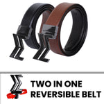 Load image into Gallery viewer, BLACK LOGO BUCKLE CROCO LIGHT BROWN &amp; BLACK BELT
