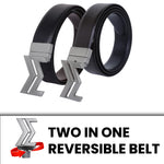 Load image into Gallery viewer, SILVER LOGO BUCKLE BLUE &amp; DARK BROWN BELT
