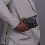 Load image into Gallery viewer, CROCO HORIZONTAL WALLET SLATE GREY
