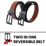 Load image into Gallery viewer, BLACK PLAIN BUCKLE LIGHT BROWN &amp; BLACK BELT

