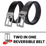Load image into Gallery viewer, SILVER PLAIN BUCKLE DARK BROWN &amp; BLACK BELT
