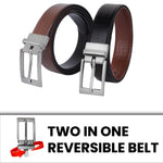 Load image into Gallery viewer, SILVER PLAIN BUCKLE CROCO LIGHT BROWN &amp; BLACK BELT

