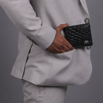 Load image into Gallery viewer, CROCO HORIZONTAL WALLET GREY
