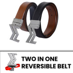 Load image into Gallery viewer, SILVER LOGO BUCKLE BLUE &amp; LIGHT BROWN BELT
