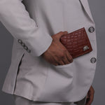 Load image into Gallery viewer, CROCO HORIZONTAL WALLET TAN
