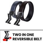 Load image into Gallery viewer, BLACK LOGO BUCKLE BLUE &amp; DARK BROWN BELT
