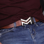 Load image into Gallery viewer, BLACK LOGO BUCKLE HAMMERED TAN BELT
