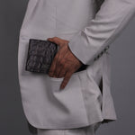 Load image into Gallery viewer, CROCO VERTICAL WALLET SLATE GREY
