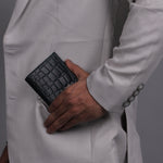 Load image into Gallery viewer, CROCO VERTICAL WALLET TEAL

