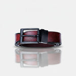 Load image into Gallery viewer, MATTE BLACK PLAIN BUCKLE HAMMERED WINE BELT