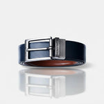Load image into Gallery viewer, GREY PLAIN BUCKLE BLUE &amp; LIGHT BROWN BELT