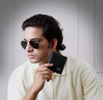 Load image into Gallery viewer, CROCO VERTICAL WALLET GREY