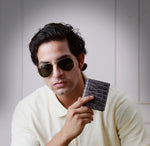 Load image into Gallery viewer, CROCO VERTICAL WALLET SLATE GREY