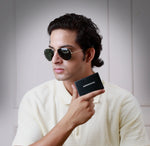 Load image into Gallery viewer, BLACK PUSH BUTTON METAL CARD HOLDER