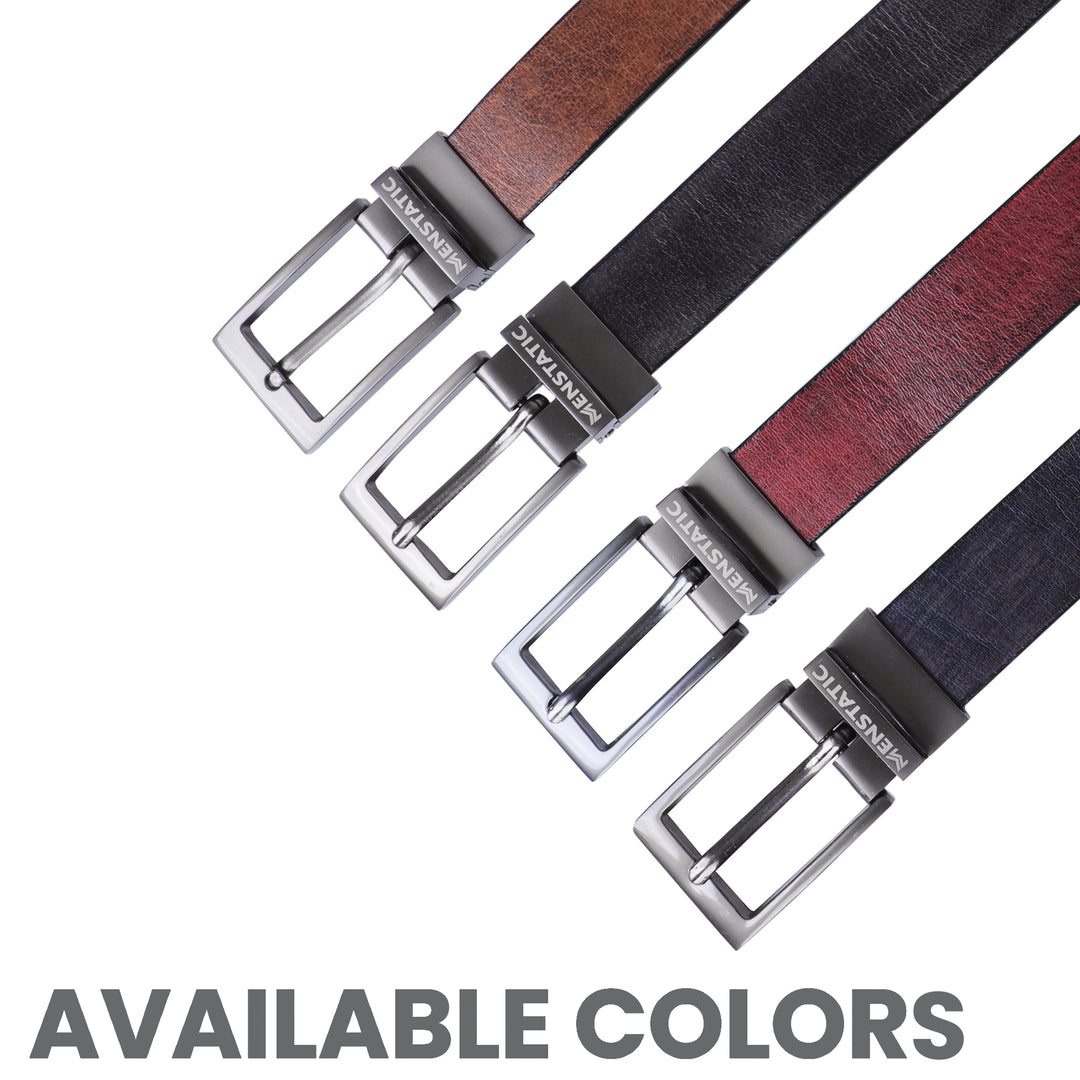 GREY PLAIN BUCKLE HAMMERED TAN BELT