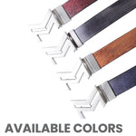 Load image into Gallery viewer, SILVER LOGO BUCKLE HAMMERED TAN BELT
