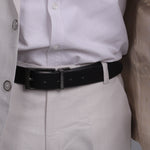 Load image into Gallery viewer, BLACK PLAIN BUCKLE DARK BROWN &amp; BLACK BELT

