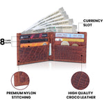 Load image into Gallery viewer, CROCO HORIZONTAL WALLET BLACK
