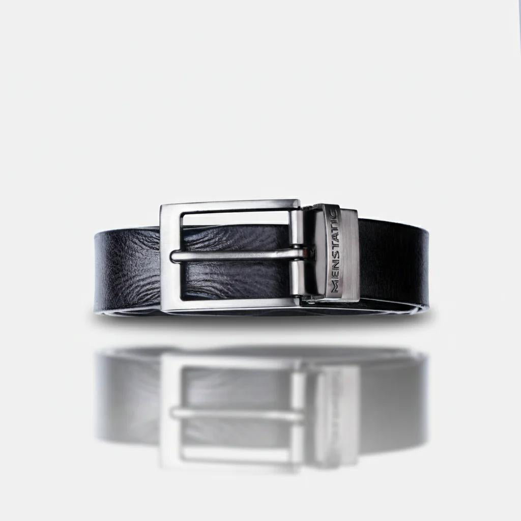 GREY PLAIN BUCKLE HAMMERED GREY BELT
