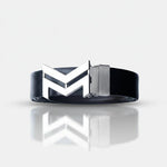 Load image into Gallery viewer, SILVER LOGO BUCKLE DARK BROWN &amp; BLACK BELT