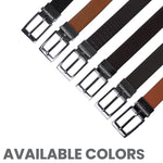 Load image into Gallery viewer, BLACK PLAIN BUCKLE BLUE &amp; LIGHT BROWN BELT
