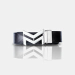 Load image into Gallery viewer, SILVER LOGO BUCKLE HAMMERED GREY BELT
