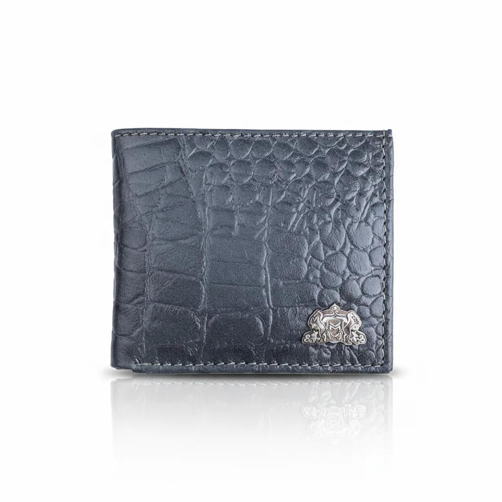 CROCO HORIZONTAL WALLET GREY