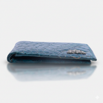 Load image into Gallery viewer, CROCO HORIZONTAL WALLET TEAL
