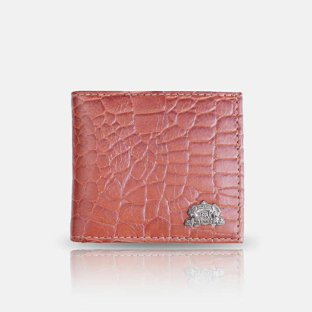 CROCO HORIZONTAL WALLET TAN