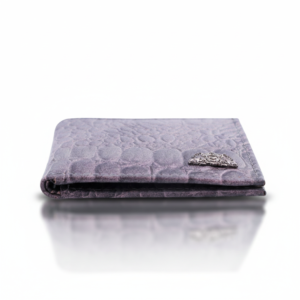 CROCO HORIZONTAL WALLET SLATE GREY