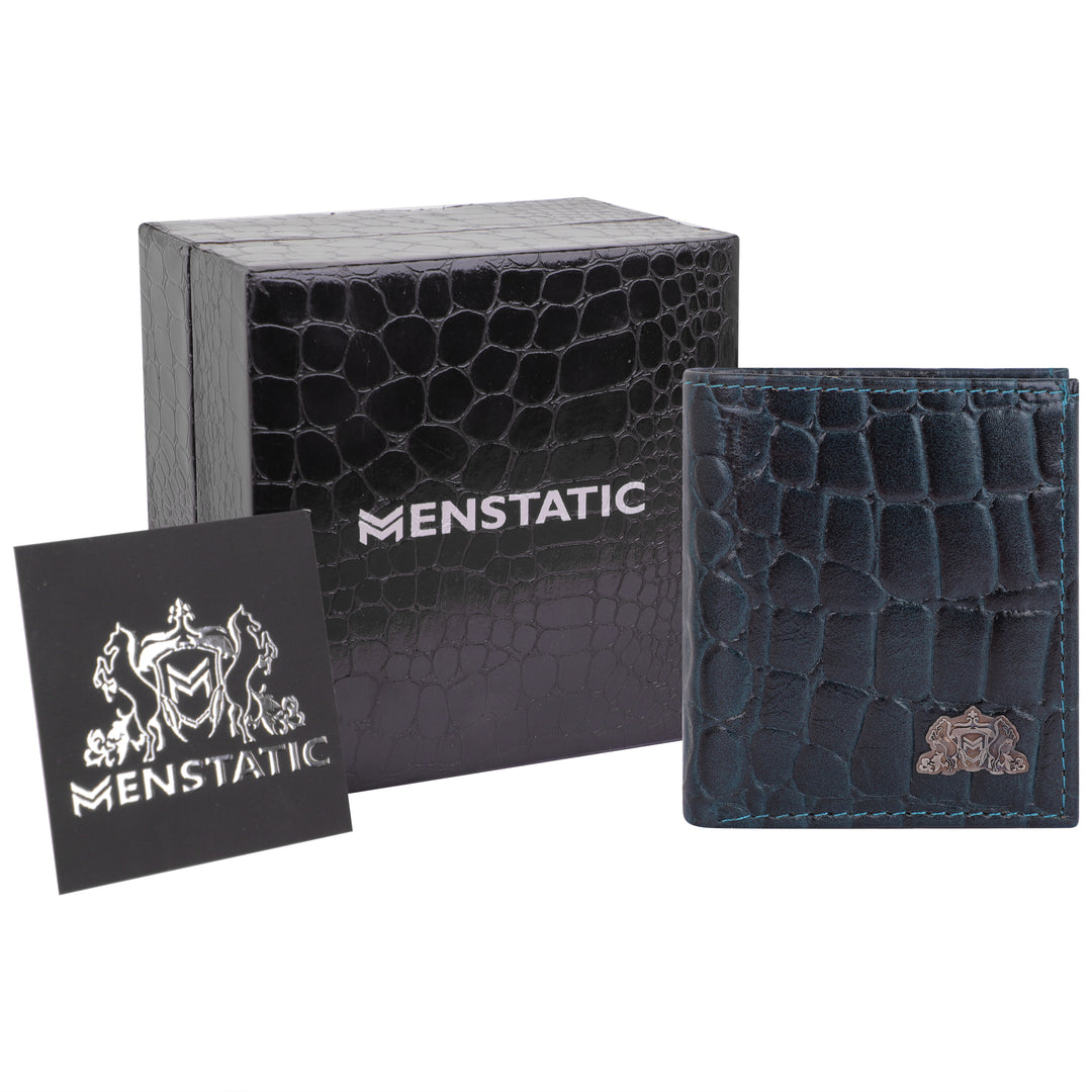 CROCO VERTICAL WALLET TEAL