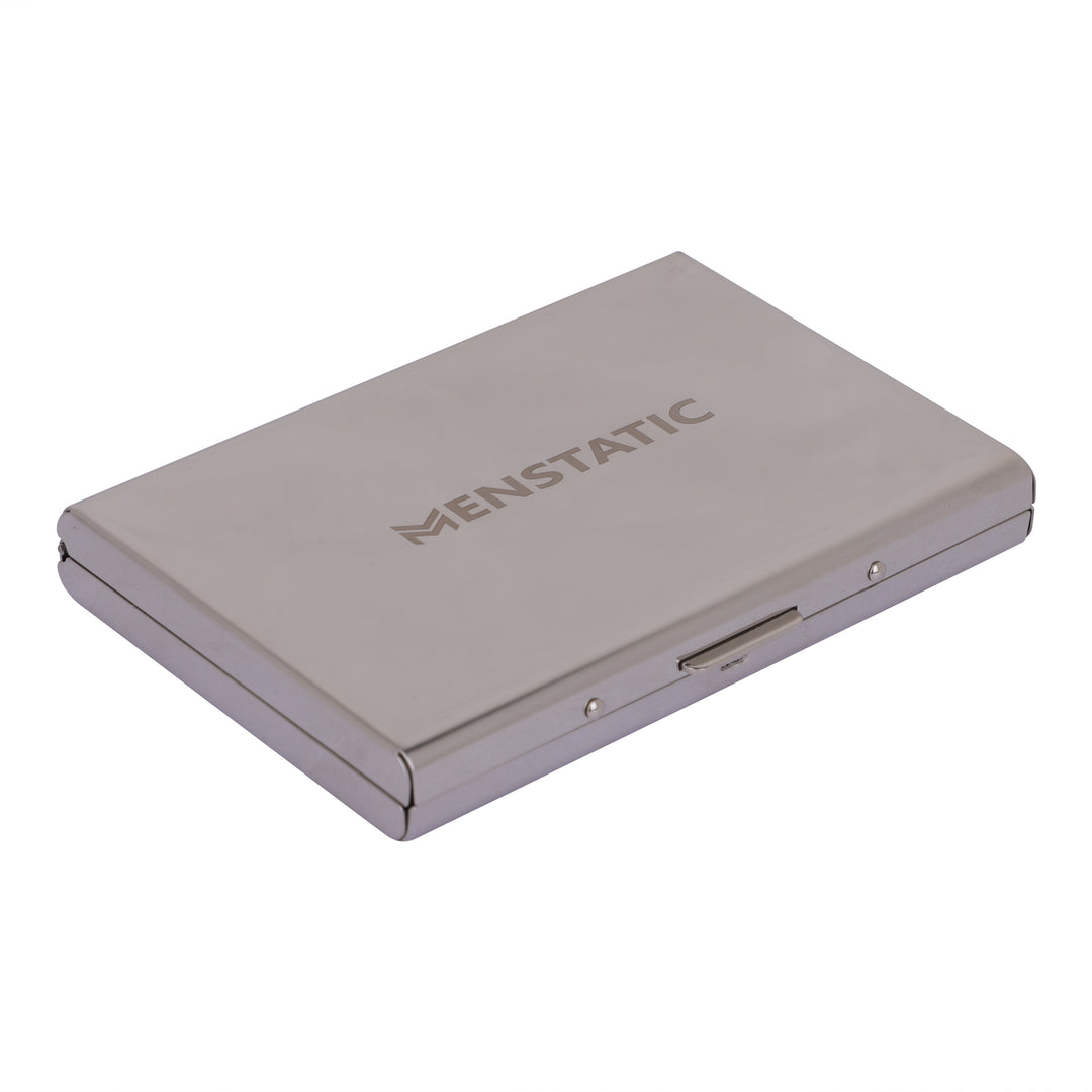 SILVER PUSH BUTTON METAL CARD HOLDER