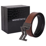 Load image into Gallery viewer, BLACK LOGO BUCKLE CROCO LIGHT BROWN &amp; BLACK BELT
