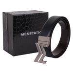 Load image into Gallery viewer, SILVER LOGO BUCKLE BLUE &amp; DARK BROWN BELT
