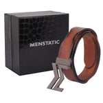Load image into Gallery viewer, GREY LOGO BUCKLE HAMMERED TAN BELT
