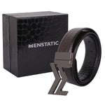 Load image into Gallery viewer, BLACK LOGO BUCKLE CROCO DARK BROWN &amp; BLACK BELT
